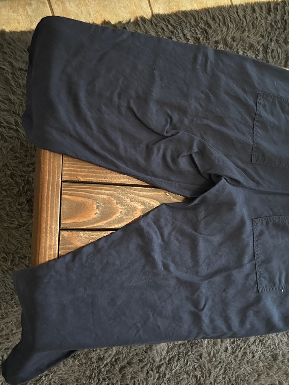 Banana Republic XXL Navy Blue Tapered Crop Pull On Linen Blend Pants EUC L47 - Picture 2 of 3